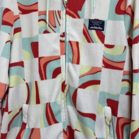 MASSIVE Outdoor Fleece Zip-up Hood Sweater Jacket Women’s Size Small - Picture 3 of 16